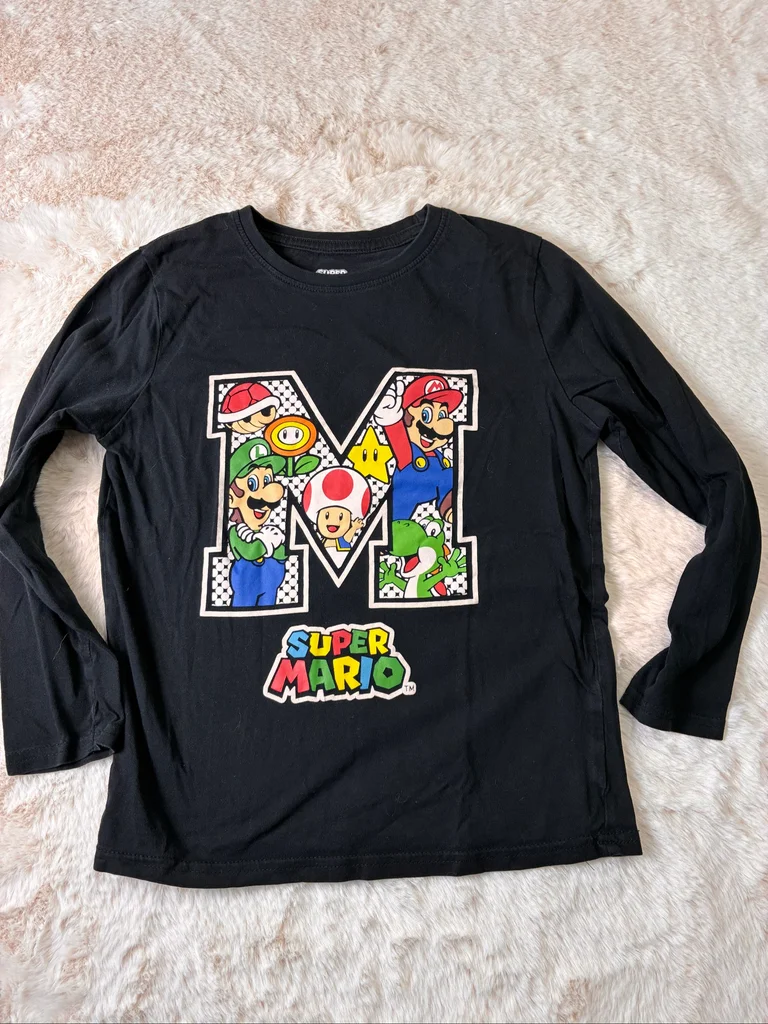 T-shirt manche longue super mario 8 ans